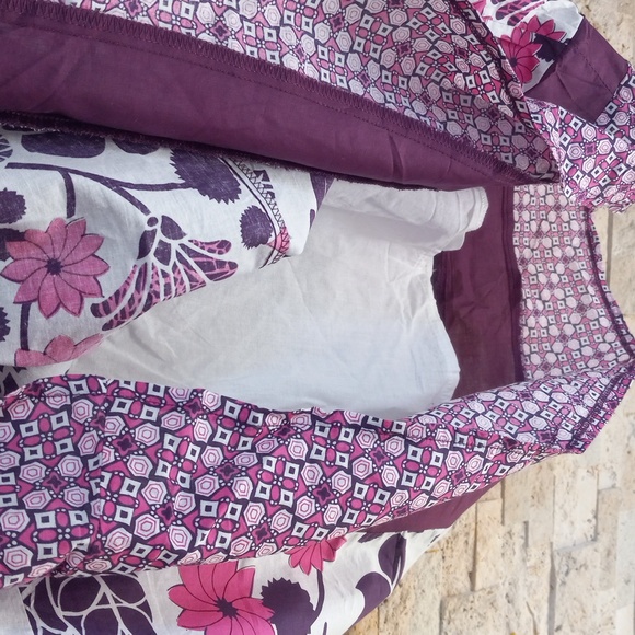 Aryeh Floral Dress Helter Mix Pattern Back Tie in Pink Boho Cotton Size L - Picture 8 of 16